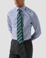 Eton Luxury Striped Poplin Weave Organic Supima Cotton Overhemd Blauw