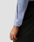Eton Luxury Striped Poplin Weave Organic Supima Cotton Overhemd Blauw