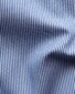 Eton Luxury Striped Poplin Weave Organic Supima Cotton Overhemd Blauw