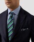 Eton Luxury Striped Poplin Weave Organic Supima Cotton Overhemd Blauw