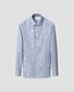 Eton Luxury Striped Poplin Weave Organic Supima Cotton Overhemd Blauw