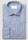 Eton Luxury Striped Poplin Weave Organic Supima Cotton Overhemd Blauw