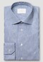 Eton Luxury Striped Poplin Weave Organic Supima Cotton Overhemd Blauw