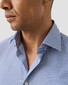 Eton Luxury Striped Poplin Weave Organic Supima Cotton Overhemd Blauw