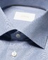 Eton Luxury Striped Poplin Weave Organic Supima Cotton Overhemd Blauw
