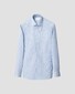 Eton Luxury Striped Poplin Weave Organic Supima Cotton Overhemd Licht Blauw