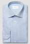 Eton Luxury Striped Poplin Weave Organic Supima Cotton Overhemd Licht Blauw