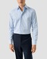 Eton Luxury Striped Poplin Weave Organic Supima Cotton Overhemd Licht Blauw