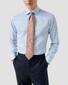 Eton Luxury Striped Poplin Weave Organic Supima Cotton Overhemd Licht Blauw