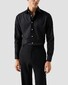Eton Luxury Supima 120 Organic Cotton Twill Mother of Pearl Buttons Overhemd Zwart