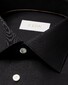 Eton Luxury Supima 120 Organic Cotton Twill Mother of Pearl Buttons Overhemd Zwart