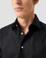 Eton Luxury Supima 120 Organic Cotton Twill Mother of Pearl Buttons Overhemd Zwart