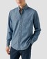 Eton Mélange Button-Down Italian Woven Lightweight Denim Overhemd Light Denim Blue