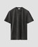 Eton Merino Wool Tencel Jersey Faux-Uni Crew Neck T-Shirt Donker Grijs