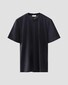 Eton Merino Wool Tencel Jersey Faux-Uni Crew Neck T-Shirt Navy
