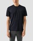 Eton Merino Wool Tencel Jersey Faux-Uni Crew Neck T-Shirt Navy