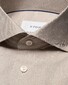 Eton Micro Check Fine Cotton Twill Overhemd Beige