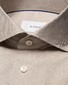 Eton Micro Check Organic Cotton Fine Twill Overhemd Beige