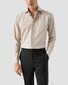 Eton Micro Check Organic Cotton Fine Twill Overhemd Beige
