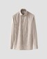 Eton Micro Check Organic Cotton Fine Twill Overhemd Beige