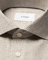 Eton Micro Check Signature Flanel Overhemd Beige
