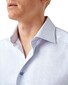 Eton Micro Check Signature Twill Overhemd Licht Blauw