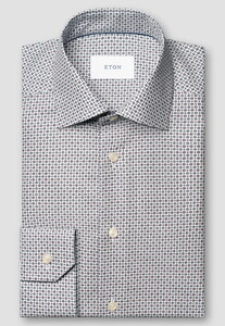 Eton Micro Floral Pattern Overhemd Paars