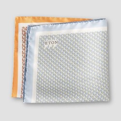 Eton Micro Parrots Pattern Pure Silk Twill Pochet Multicolor