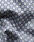 Eton Micro Pattern Medallion Motif Signature Twill Overhemd Blauw