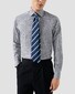 Eton Micro Pattern Medallion Motif Signature Twill Overhemd Blauw