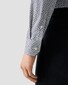 Eton Micro Pattern Medallion Motif Signature Twill Overhemd Blauw