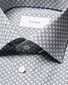 Eton Micro Pattern Medallion Motif Signature Twill Overhemd Blauw