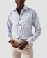 Eton Micro Pattern Signature Poplin Overhemd Blauw