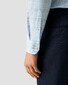 Eton Multi Check Organic Cotton Twill Overhemd Licht Blauw