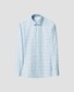 Eton Multi Check Organic Cotton Twill Overhemd Licht Blauw