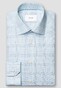 Eton Multi Check Organic Cotton Twill Overhemd Licht Blauw