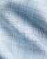 Eton Multi Check Organic Cotton Twill Overhemd Licht Blauw