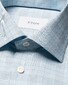 Eton Multi Check Organic Cotton Twill Overhemd Licht Blauw