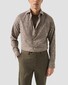 Eton Multi Check Soft Signatue Flanel Overhemd Bruin