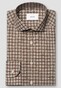 Eton Multi Check Soft Signatue Flanel Overhemd Bruin