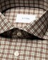 Eton Multi Check Soft Signatue Flanel Overhemd Bruin