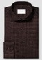 Eton Multi Check Ultra-Soft Luxury Super 120s Merino Wool Overhemd Donker Rood