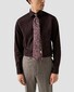 Eton Multi Check Ultra-Soft Luxury Super 120s Merino Wool Overhemd Donker Rood
