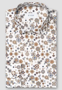 Eton Multi Fantasy Pattern Twill Overhemd Multicolor