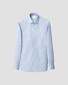 Eton Organic Cotton Fine Stripe Pattern Supima 120 Fine Poplin Overhemd Licht Blauw