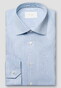 Eton Organic Cotton Fine Stripe Pattern Supima 120 Fine Poplin Overhemd Licht Blauw