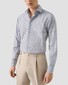 Eton Organic Cotton Fine Twill Mini Check Overhemd Licht Paars