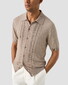 Eton Organic Cotton Luxury Striped Texture Polo Beige