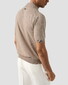 Eton Organic Cotton Luxury Striped Texture Polo Beige