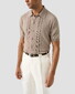 Eton Organic Cotton Luxury Striped Texture Polo Beige